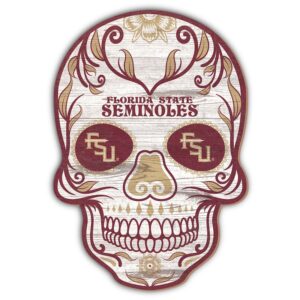 Florida State Seminoles 12'' Sugar Skull Sign