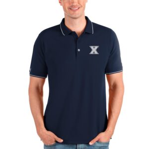 Men's Antigua Navy Xavier Musketeers Affluent Polo