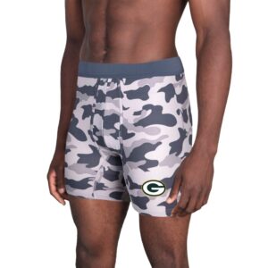 Men's Concepts Sport Charcoal Green Bay Packers Invincible Knit Boxer Brief
