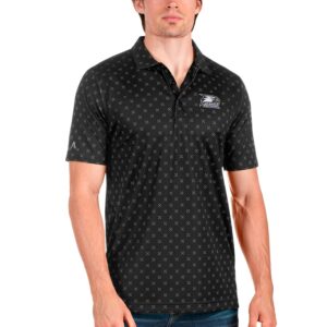 Men's Antigua Black/Steel Georgia Southern Eagles Spark Polo