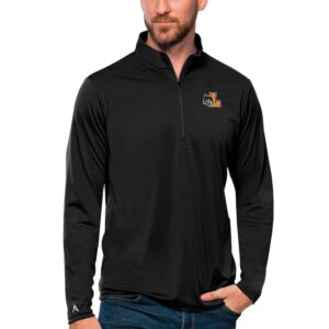 Men's Antigua Black Loyola Chicago Ramblers Tribute Quarter-Zip Top