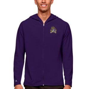 Men's Antigua Purple ECU Pirates Legacy Full-Zip Hoodie