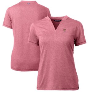 Women's Cutter & Buck Crimson Harvard Crimson Forge Blade V-Neck Top