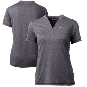 Women's Cutter & Buck Heather Charcoal North Carolina Central Eagles Forge Blade V-Neck Top
