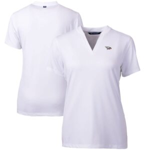 Women's Cutter & Buck White North Carolina Central Eagles Forge Blade V-Neck Top