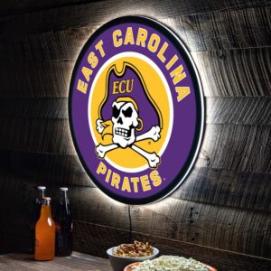 ECU Pirates LED XL Round Wall Décor