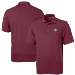 Men's Cutter & Buck Maroon Texas Southern Tigers Virtue Eco Pique Recycled Polo