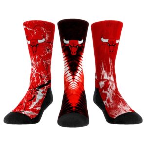 Youth Rock Em Socks Chicago Bulls Three-Pack Crew Socks Set