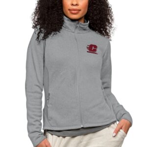 Women's Antigua Heather Gray Central Michigan Chippewas Course Full-Zip Jacket