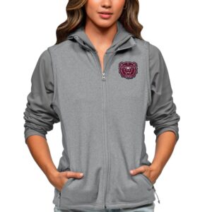 Women's Antigua Heather Gray Missouri State University Bears Course Full-Zip Vest