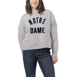 Women's League Collegiate Wear Heather Gray Notre Dame Fighting Irish 1636 Boxy Sweatshirt