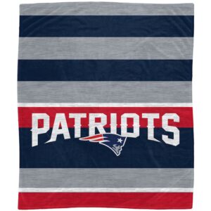 New England Patriots 50'' x 60'' Stripe Flannel Fleece Blanket