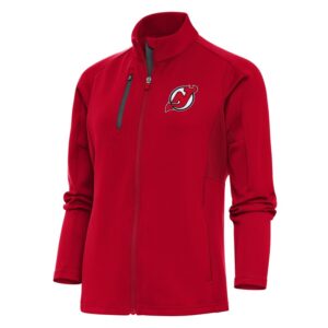 Women's Antigua Red New Jersey Devils Team Logo Generation Full-Zip Jacket