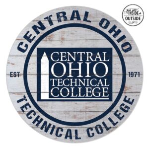 Central Ohio Technical College 20'' x 20'' Indoor/Outdoor Weathered Circle Sign
