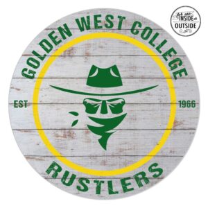 Golden West College 20'' x 20'' Indoor/Outdoor Weathered Circle Sign