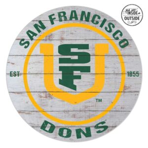 San Francisco Dons 20'' x 20'' Indoor/Outdoor Weathered Circle Sign