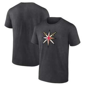 Men's Charcoal Vegas Golden Knights Shoulder Patch Logo T-Shirt