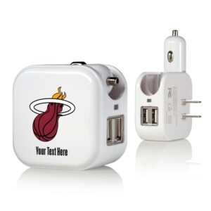 Miami Heat Personalized 2-In-1 USB Charger