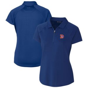 Women's Cutter & Buck Royal Denver Broncos Throwback Logo Forge Stretch Polo