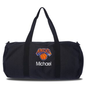 New York Knicks Dot Print Personalized Duffel Bag