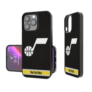 Utah Jazz Personalized Stripe Design iPhone Bump Case