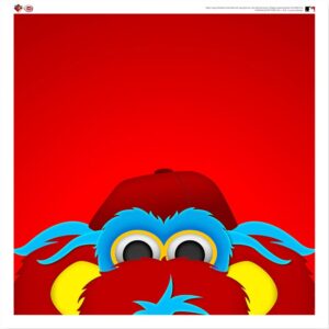 GAPPER Cincinnati Reds 12'' x 12'' Minimalist Mascot Poster Print
