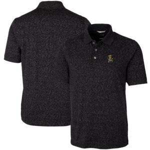 Men's Cutter & Buck Black Wichita State Shockers Vault Advantage Tri-Blend Space Dye Big & Tall Polo