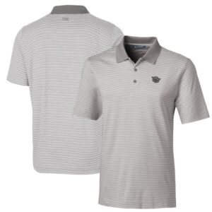 Men's Cutter & Buck Gray Cincinnati Bearcats Big & Tall Forge Tonal Stripe Stretch Polo