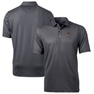 Men's Cutter & Buck Black Oregon State Beavers Team Logo Big & Tall Pike Banner Print Polo