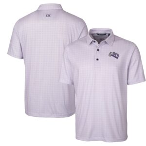 Men's Cutter & Buck Purple Stephen F Austin Lumberjacks Team Logo Big & Tall Pike Double Dot Print Stretch Polo