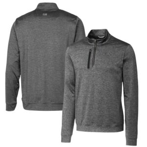 Men's Cutter & Buck Steel Cincinnati Bearcats Vault Big & Tall Stealth Quarter-Zip Pullover Top