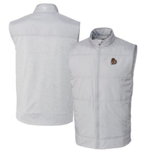 Men's Cutter & Buck Gray Oregon State Beavers Vault Big & Tall Stealth Hybrid Windbreaker Full-Zip Vest