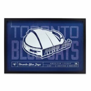 Toronto Blue Jays 16'' x 23'' Stadium Glass Framed Sign