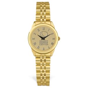 Women's Gold CCD CityHawks Medallion Rolled Link Bracelet Wristwatch