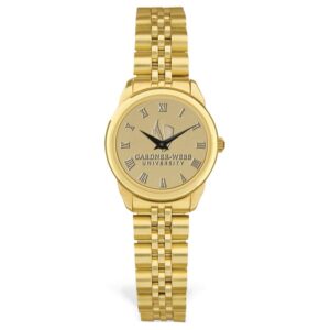 Women's Gold Gardner-Webb Bulldogs Medallion Rolled Link Bracelet Wristwatch