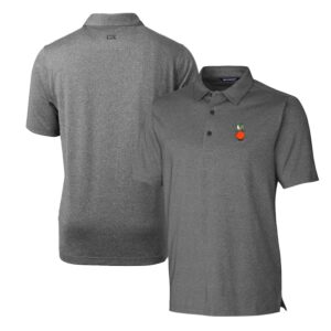 Men's Cutter & Buck Heather Charcoal UCF Knights Forge Stretch Polo