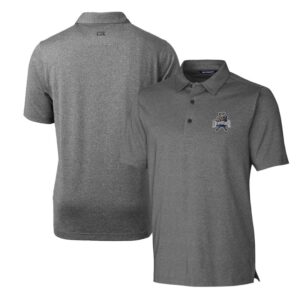 Men's Cutter & Buck Heather Charcoal Utah State Aggies Forge Stretch Polo