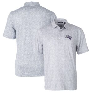 Men's Cutter & Buck Gray Stephen F Austin Lumberjacks Pike Constellation Stretch Polo