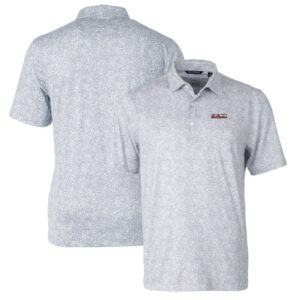 Men's Cutter & Buck Gray Texas Tech Red Raiders Pike Constellation Stretch Polo