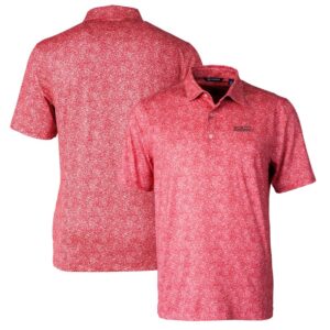 Men's Cutter & Buck Red Texas Tech Red Raiders Pike Constellation Stretch Polo