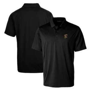 Cutter & Buck Black Grambling Tigers Primary Team Logo Prospect Textured Stretch Polo