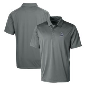 Cutter & Buck Steel Northern Arizona Lumberjacks Primary Team Logo Prospect Textured Stretch Polo