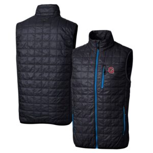 Cutter & Buck Navy Gonzaga Bulldogs Primary Team Logo Rainier PrimaLoft Eco Insulated Full-Zip Puffer Vest