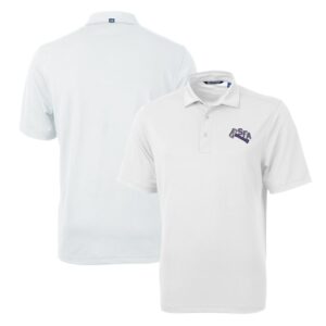 Men's Cutter & Buck White Stephen F Austin Lumberjacks Team Logo Virtue Eco Pique Recycled Polo