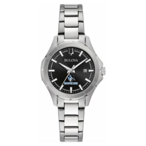 Women's Bulova Black Johns Hopkins Blue Jays Stainless Steel Sport Classic Watch