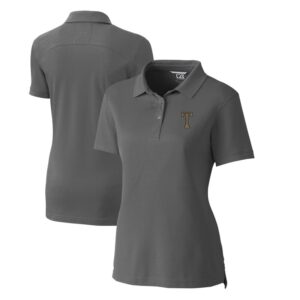 Women's Cutter & Buck Steel Georgia Tech Yellow Jackets Advantage Tri-Blend Pique Polo