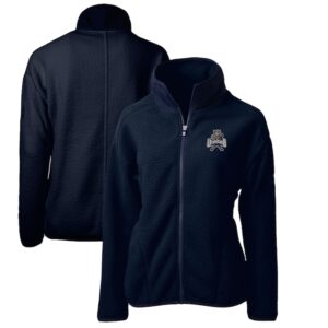 Women's Cutter & Buck Navy Utah State Aggies Cascade Eco Sherpa Full-Zip Fleece Jacket