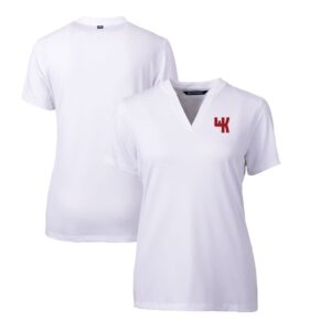 Women's Cutter & Buck White Western Kentucky Hilltoppers Forge Stretch Blade V-Neck Top