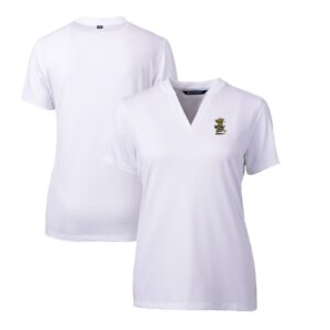 Women's Cutter & Buck White Wichita State Shockers Forge Stretch Blade V-Neck Top