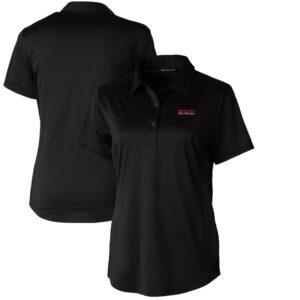 Women's Cutter & Buck Black Texas Tech Red Raiders Vault Prospect Textured Stretch Polo